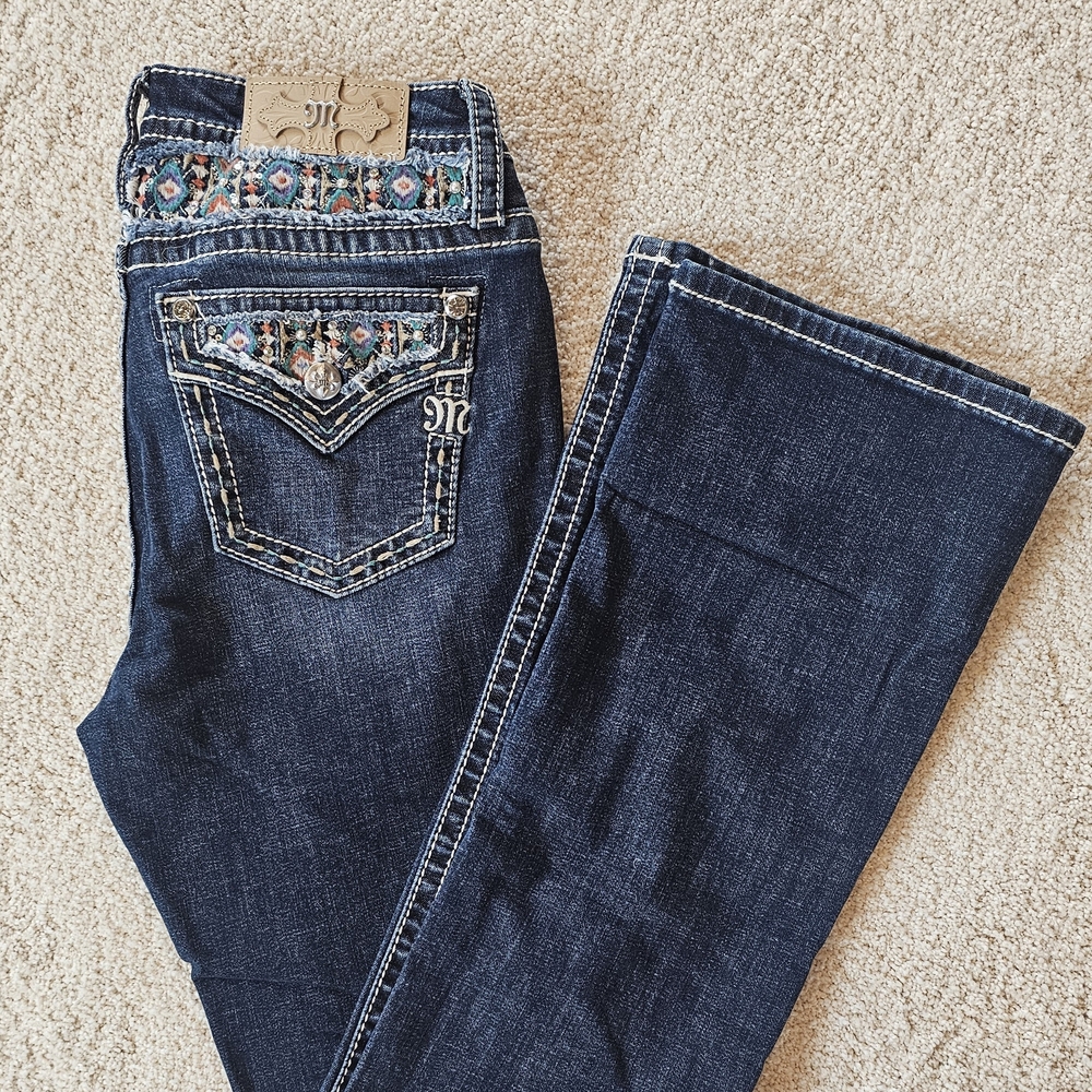 Miss Me Women's Embroidered Blue Jeans